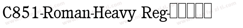 C851-Roman-Heavy Reg字体转换